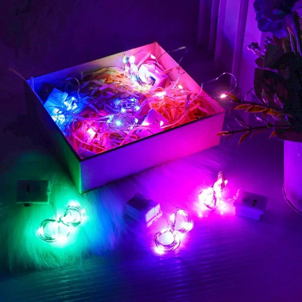 ไฟนางฟ้า LED 2M สายทองแดงกันน้ำ 3 สี ตกแต่งงาน thumbnail 4