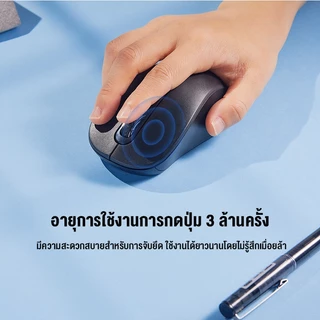 [ประกัน 1 ปี] ROBOT เมาส์ไร้สาย รุ่น M206 เมาส์ มีเสียงคลิก เม้าส์คอมพิวเตอร์ Wireless Mouse รูปทรงกระทัดรัด