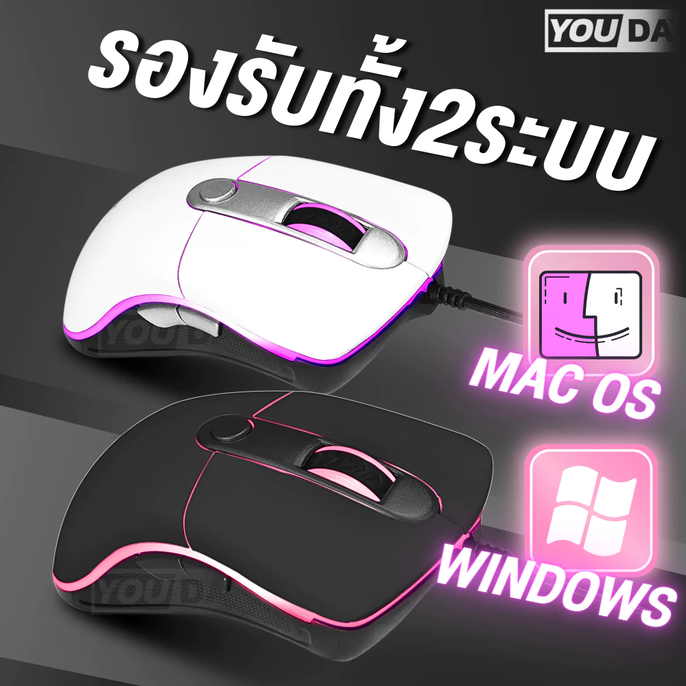 เมาส์เกมมิ่ง YOUDA YD-L304 LED RGB ปรับ DPI ได้ thumbnail 6