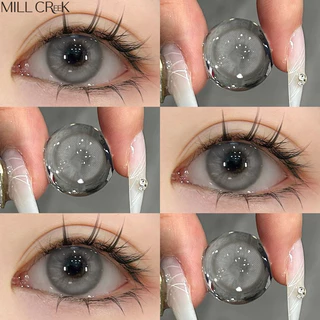 MILL CREEK Color Contact Lens คอนแทคเลนส์ สีเขียว Green/Grey 14.2mm 0.00~-8.00องศา 12 เดือน ใส่สบาย คอน