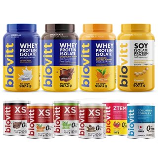 เวย์กระปุก+biovitt 120G สูตรใหม่ หอม อร่อย biovitt Whey Prot…