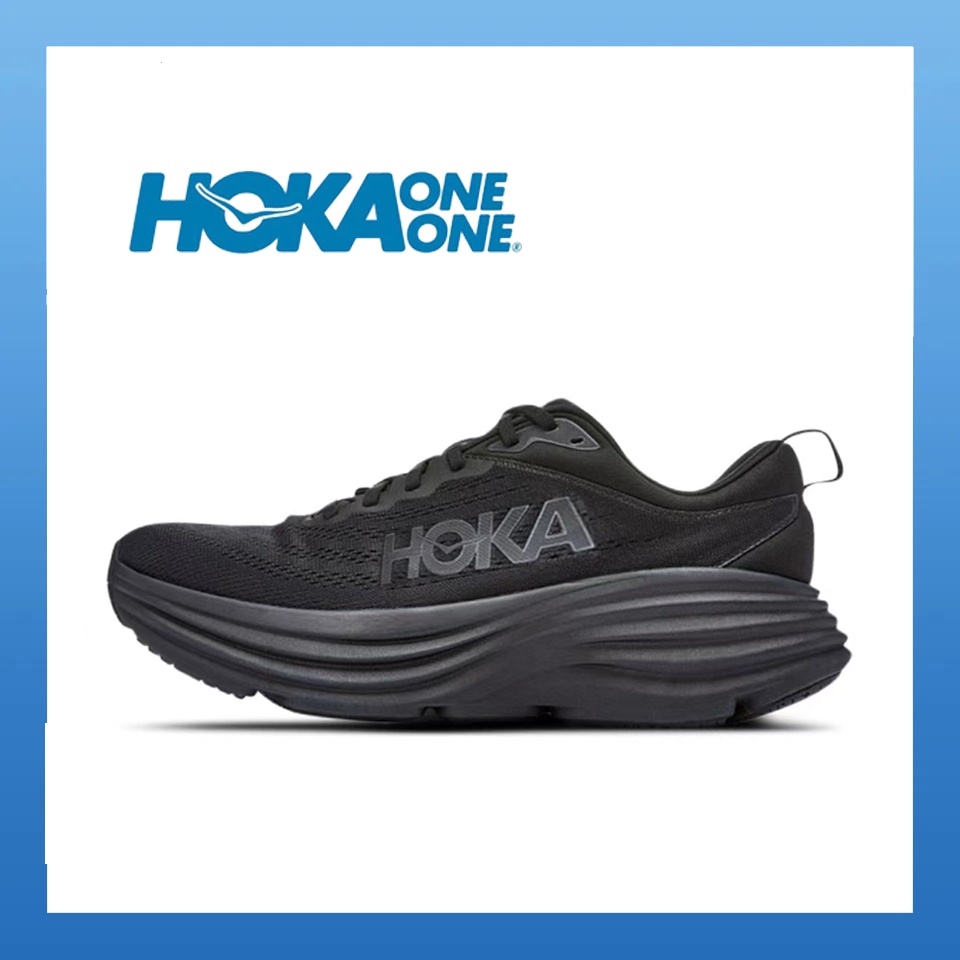 รองเท้าของแท้ HOKA ONE ONE Bondi 8 รองเท้าผ้าใบสำหรับผู้ชาย และผู้หญิง