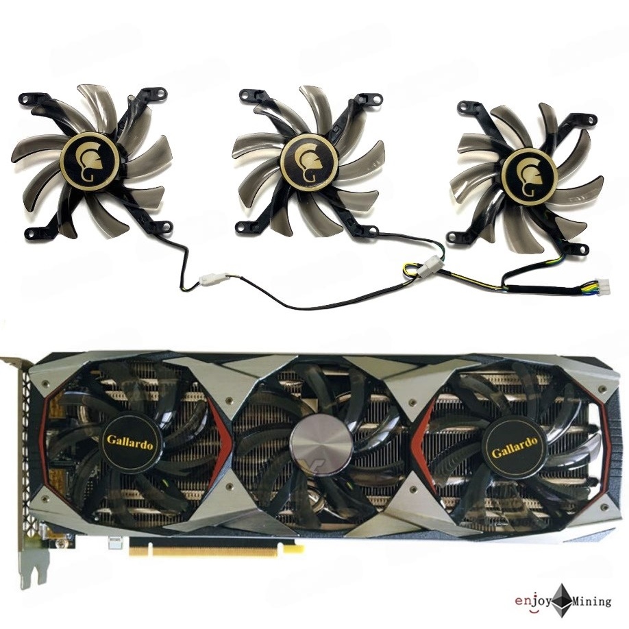 พัดลมการ์ดจอ MANLI GTX 1080ti 11GB GALLARDO graphics card fan T129215SU