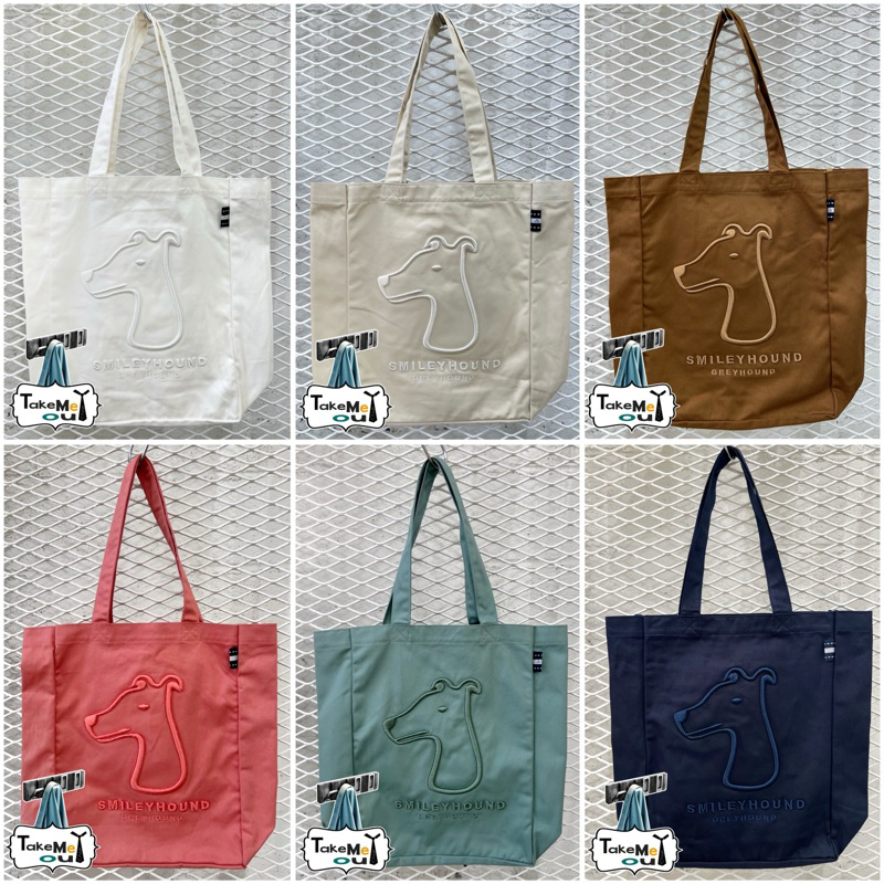 NEW SMILEYHOUND THE COLOUR COTTON TOTE BAG 2024