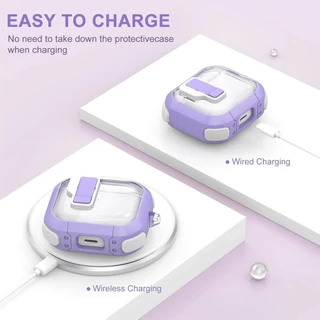 AirPods4 พร้อมส่ง เคสกันกระแทกสําหรับ AirPods 1 2 3 4 Pro 3 J206 Gen3 Gen4 เคยหูฟังปุุ่มกดอัตโนมัติ i11 i12 i9s i13 J201
