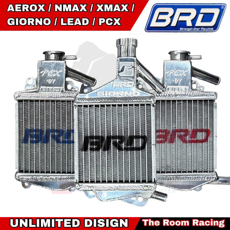 หม้อน้ำBRD Giorno125/Pcx150ปี18-20/Pcx160/Lead125/Nmax/Aerox/Xmax  ของแท้ งานอลูมิเนียมอย่างหนา จุน้ำได้มากขึ้น