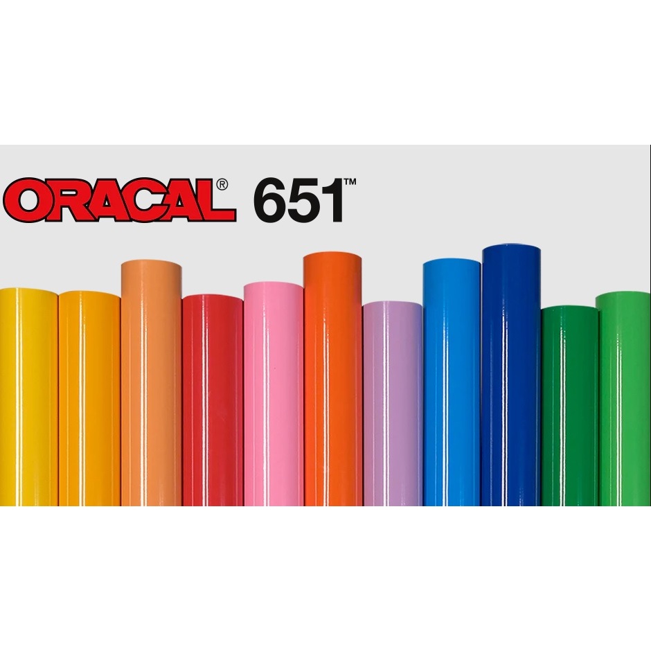 สติ๊กเกอร์ ORACAL 651 ติดป่ายโฆษณา แร๊ปติดรถยนต์ แต่งลาย ไดคัทเครื่องตัดได้ ติดแน่น กันน้ำ กันแดด