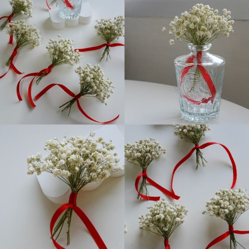•Memoryofflower • Sale ช่อดอกไม้ตกแต่ง ดอกยิปโซแห้งธรรมชาติ