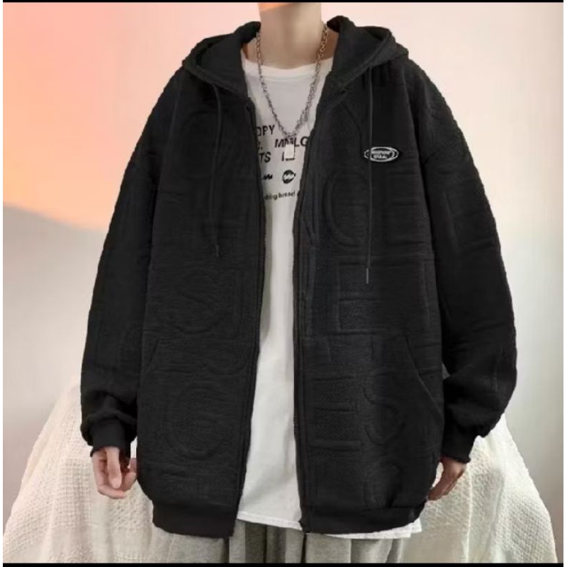เสื้อกันหนาว มีฮู้ด ทรงหลวม เหมาะสำหรับผู้หญิงและผู้ชาย