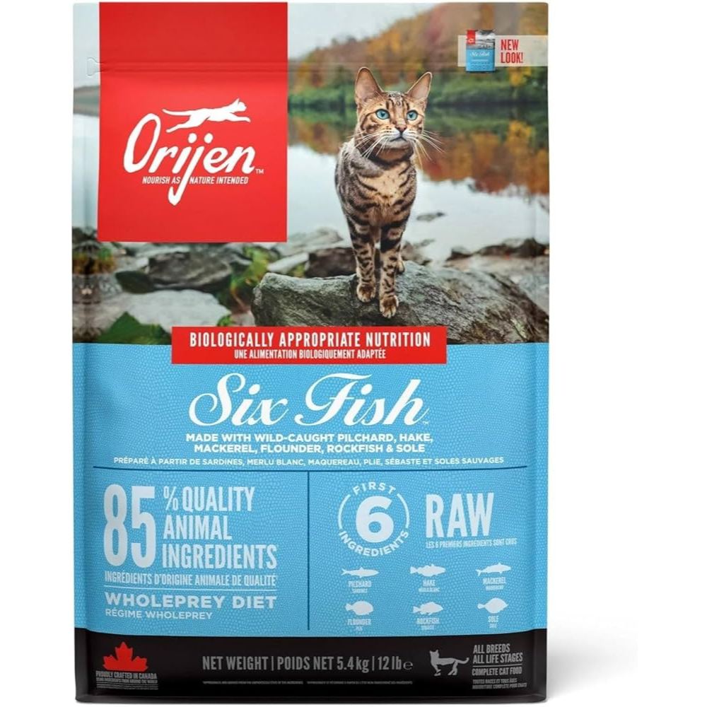 ORIJEN 6 FISH CAT  อาหารสำหรับแมว เนื้อปลา 6 ชนิด 5.4 kg