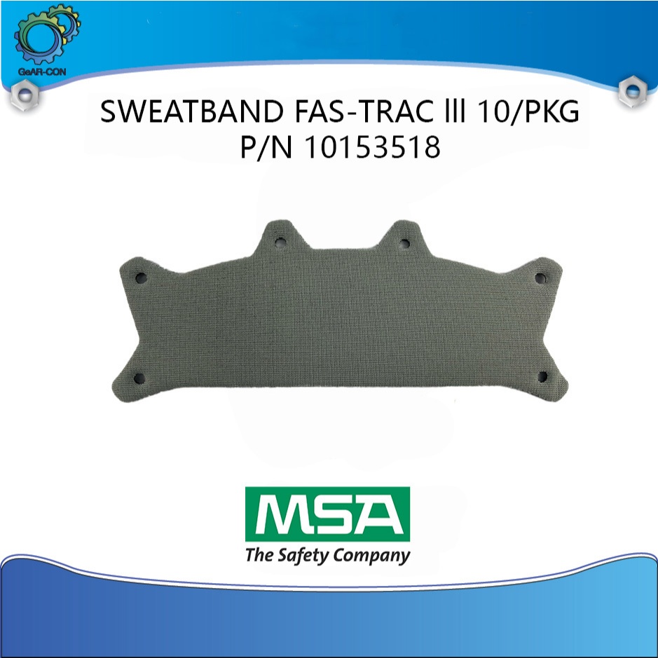 แผ่นซับเหงื่อติดรองในหมวกนิรภัย หมวกเซฟตี้ MSA Fas-Trac sweatband (10 pcs) P/N 10153518