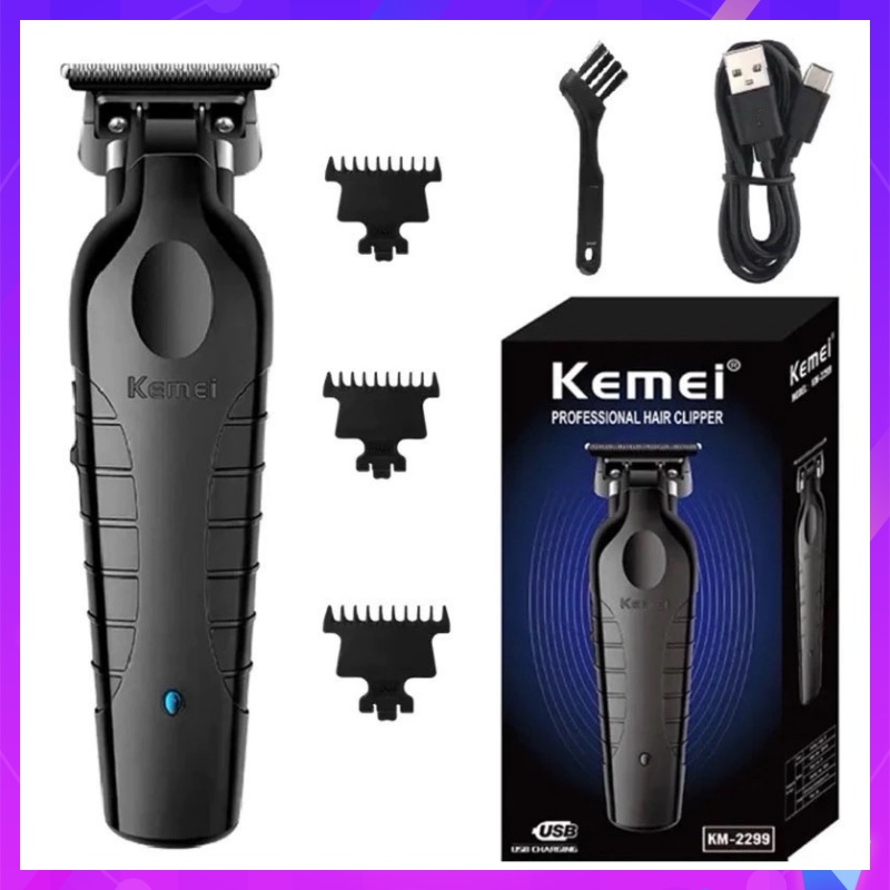 KM-2299 ไฟฟ้า Clipper ไฟฟ้า USB น้ํามันหัวแกะสลัก Push Clipper ร้านทําผมผม