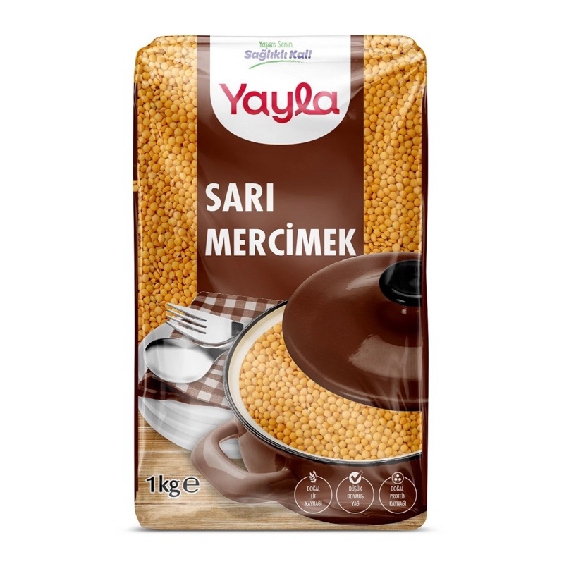 Yayla Yellow Lentils 1 kg ถั่วเลนทิลสีเหลือง