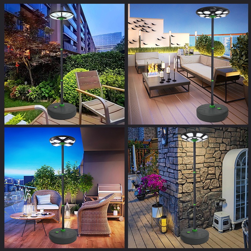 เสาไฟ UFO เสาไฟสูงที่เคลื่อนที่ได้ โซล่าเซลล์ ขนาด  1.8M(ไม่รวมโคมไฟ) ฐานใสน้ำ ใส่ทราย วัสดุ ABS ฉาก - รูปที่ 3