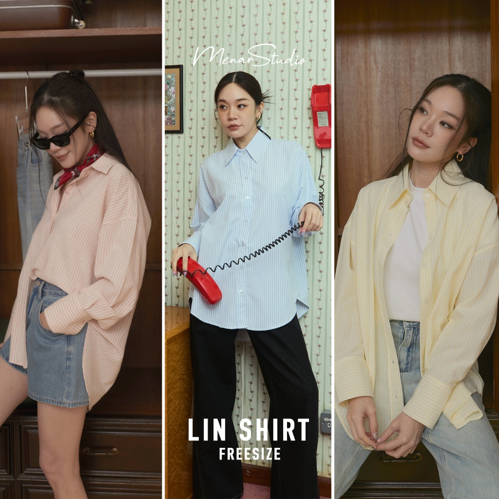 [ Lin Shirt ] เสื้อเชิ้ต ต้อนรับซัมเมอร์สดใสน่ารักมาก ที่สำคัญผ้าสุดจะคิ้วท์