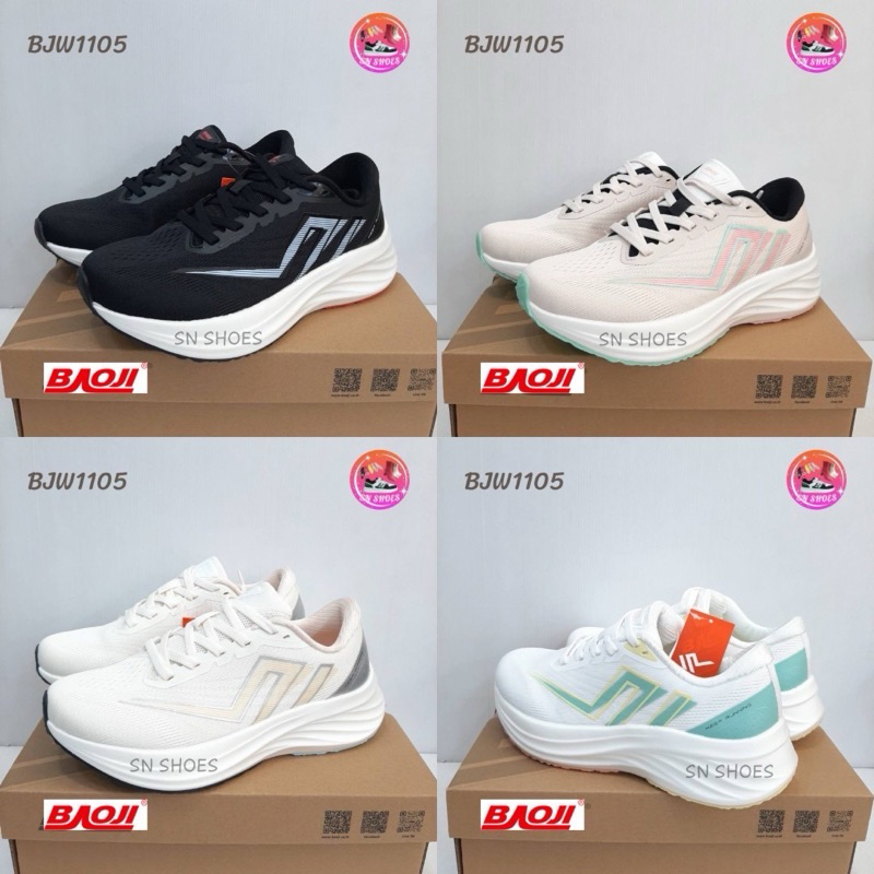 รองเท้าผ้าใบ BAOJI เเท้100% BJW 1105 รองเท้าผ้าใบผู้หญิง ไซร้ 37-41