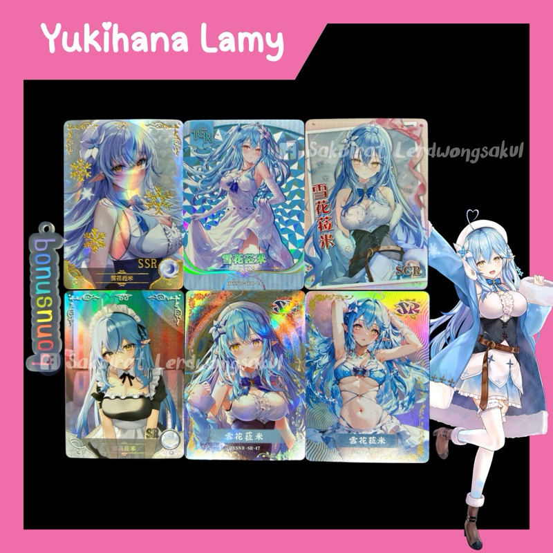 Yukihana Lamy ✨ Hololive 💖 การ์ดสะสม Goddess เกม การ์ตูน อนิเมะ ✨
