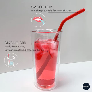 ReServ Reusable Silicone Straws Refill&Eco set หลอดซิลิโคนใช้ซ้ำ รักษ์โลก รุ่นซองกระดาษ