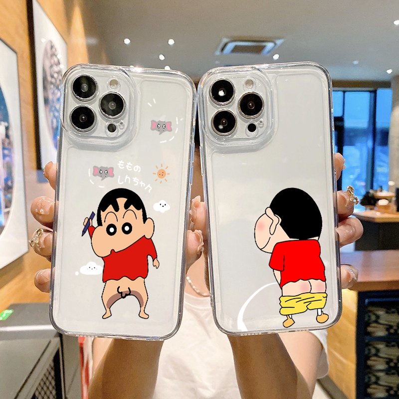 TPU ปุ่มชุบไฟฟ้า เคสไอโฟน นิ่มกันกระแทก เคสโทรศัพท์ iPhone 11 12 13 14 15 Pro Max XR XS X 7 8Pเสี่ยวซินด้วยรอยยิ้มที่ช