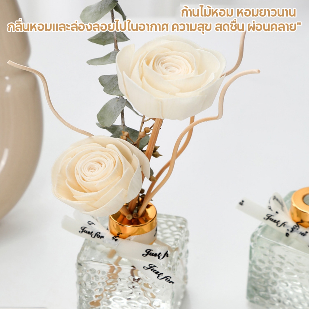 𝓫𝓪𝓫𝓲𝓮𝓶𝓲𝓵𝓭𝔂  ก้านไม้หอมปรับอากาศ เเจกันดอกไม้ กลิ่นอโรม่า น้ำหอมปรับอากาศ Reed Diffuser ขนาด80ml หอมระดับโรงเเรม - รูปที่ 2