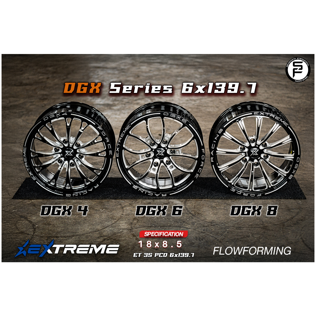 ล้อ DGX4 DGX6 DGX8 ลายใหม่ ค่าย EXTREME ล้อเบาขอบ 18 18*8.5 ET35 6รู139.7