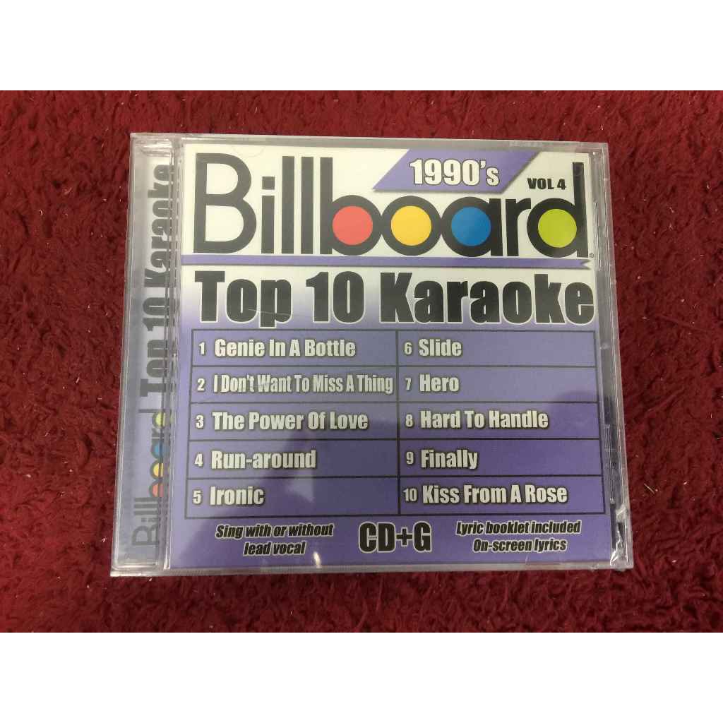 CDเพลงสากล BILLBOARD KARAOKE - Billboard Top-10 Karaoke - 1990's Vol. 4 สภาพตามปก SKU C43-115