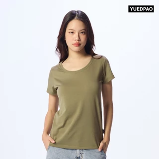 Yuedpao Ultrasoft Non-Iron 2025 เสื้อยืดคอกลมผู้หญิง ไม่ย้วย ไม่หด ไม่ต้องรีด ผ้านุ่ม ไม่ขึ้นขุย Set Dry Leaf