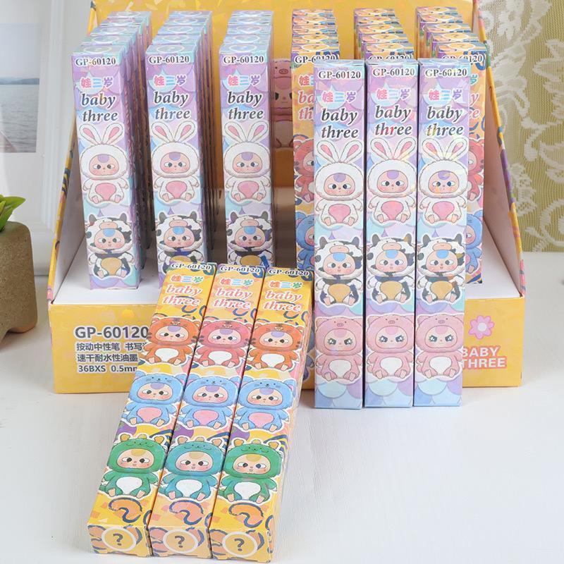 [พร้อมส่ง]ปากกากล่องสุ่ม ปากกาลายการ์ตูนยอดฮิตน่ารัก 36 ด้าม หมึกน้ำเงิน ปากกาการ์ตูน ยกbox สุ่ม น่า