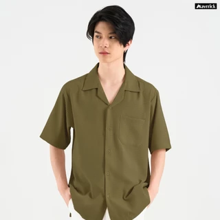 MAVRRICK-มาริค ยอดขาย No.1 สุดยอดเสื้อเชิ้ต-ฮาวาย ยับยาก โอเวอร์ไซร์ ยับยาก ไม่ต้องรีด แขนสั้น(WAFFLE)