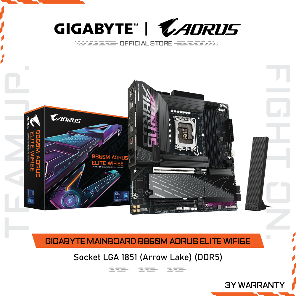GIGABYTE MAINBOARD B860M AORUS ELITE WIFI6E เมนบอร์ด B860M A ELITE WIFI6E-1.0