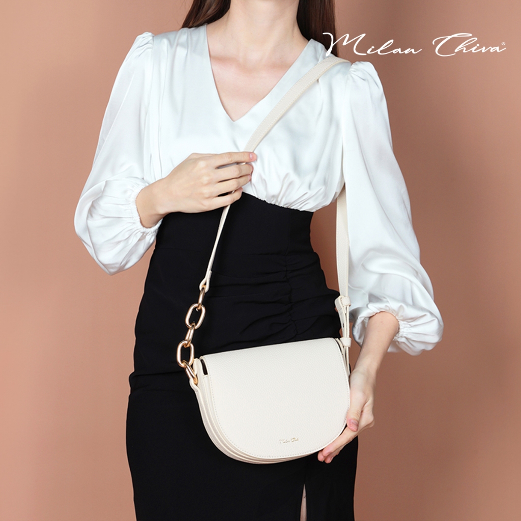 Milan Chiva รุ่น Crossbody Bag กระเป๋าสะพายข้าง กระเป๋าถือ สำหรับผู้หญิง กระเป๋าสะพายไหล่ หนัง PU (MC-476)