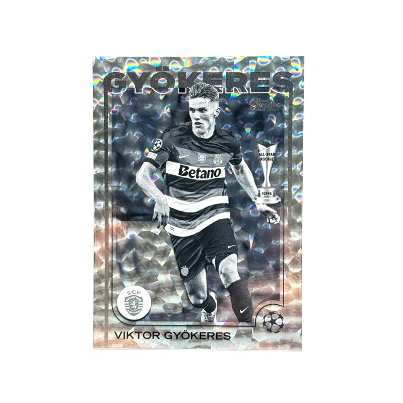Topps UCC 24/25 VIKTOR GYOKERES SPORTING CLUBE DE PORTUGAL /150 Black and White Icy