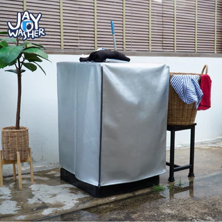 JW ผ้าคลุมเครื่องซักผ้า ฝาหน้า 6-25 KG. บริการเลือกขนาดให้ คุณสมบัติ UV Protection / Water proof 100% สีบรอนซ์เงิน