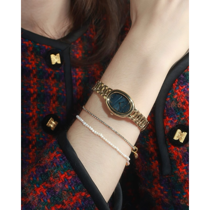 YVIS นาฬิกา YVIS Limited นาฬิกาเรือนสีทอง หน้าปัดชาโคล✨*พร้อมส่ง* พร้อมกล่อง อุปกรณ์ครบ ของใหม่ มีขอ