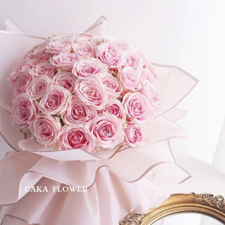 กระดาษห่อดอกไม้ กระดาษฟลาวด์สีพื้นขอบทอง 20แผ่น/แพ็ค ขนาด 58*58cm กันน้ำ วัสดุห่อช่อดอกไม้