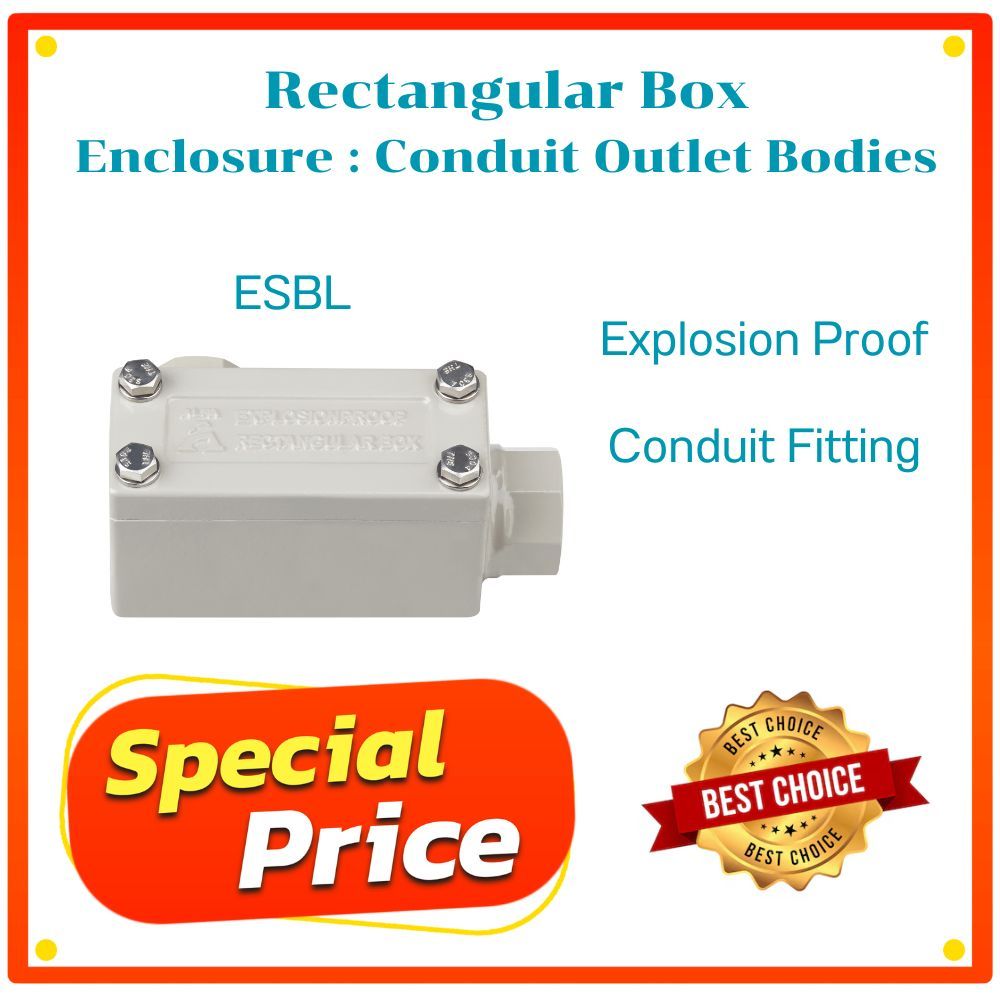 Rectangular Box Explosionproof Conduite Outlet Bodeis ESBL อุปกรณ์ไฟฟ้าป้องกันการระเบิด