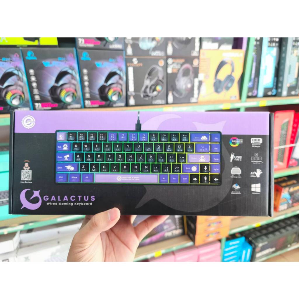 ประกัน 2ปี Neolution E-sport Galactus Wired Gaming Keyboard (Blue Switch)  คีย์บอร์ด คีย์บอร์ดเกมมื่ง - HITECHubon
