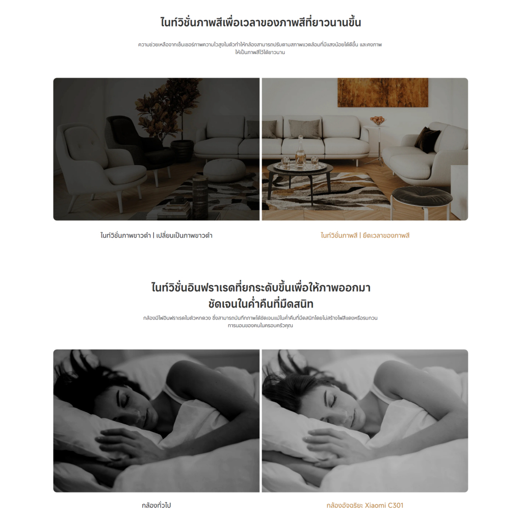 Xiaomi Smart Camera C301 กล้องวงจรปิด คุณภาพระดับ 2K ประกันศูนย์ไทย 1 ปี