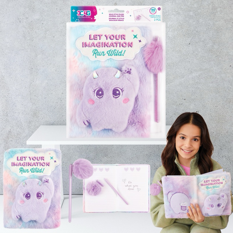 3C4G : IMAGINATION LAND WILD STYLE PLUSH JOURNAL AND PEN