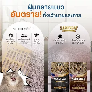 แซนดี้แคท ทรายแมวภูเขาไฟ สูตรออริจินอล ขนาด 12 ลิตร Zandycat Ultimate Premium Original Scent 12L.