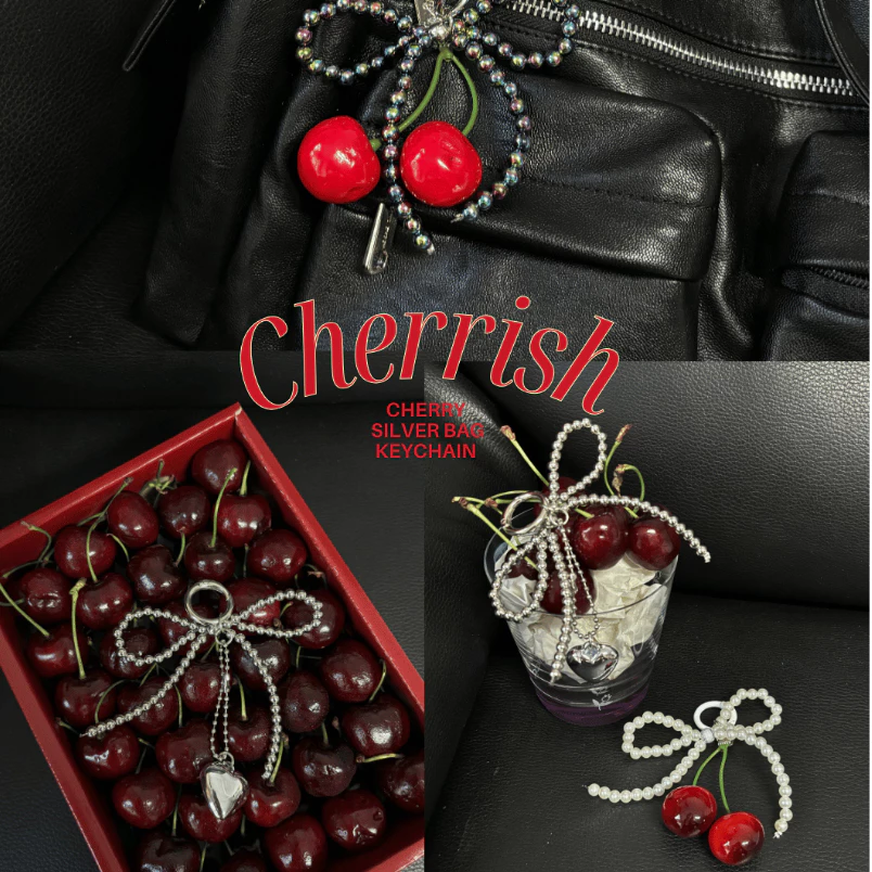 [ส่งทุกวัน🔥] พวงกุญแจห้อยกระเป๋าเชอรี่ (7 แบบ) Cherry Bag Keychain รุ่น Cherrish 🍒