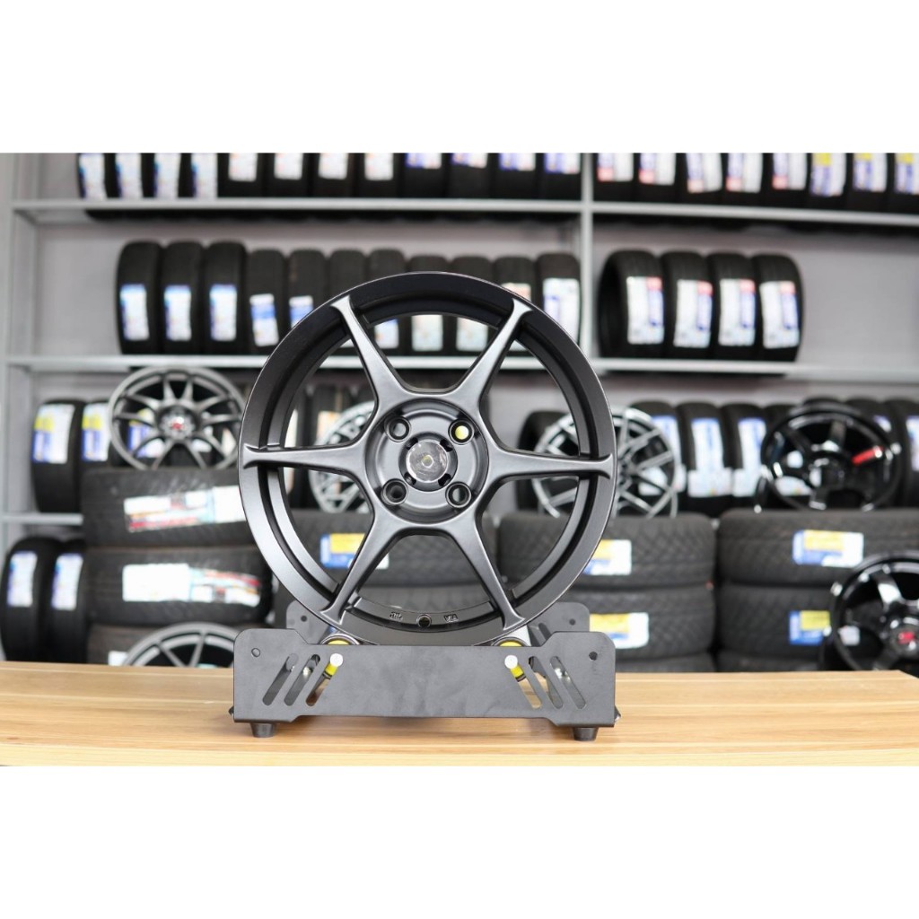 ล้อแม็ก P1/S78 ขนาด  15X7.0/4H100+35 สี MATT BLACK (4 วง)