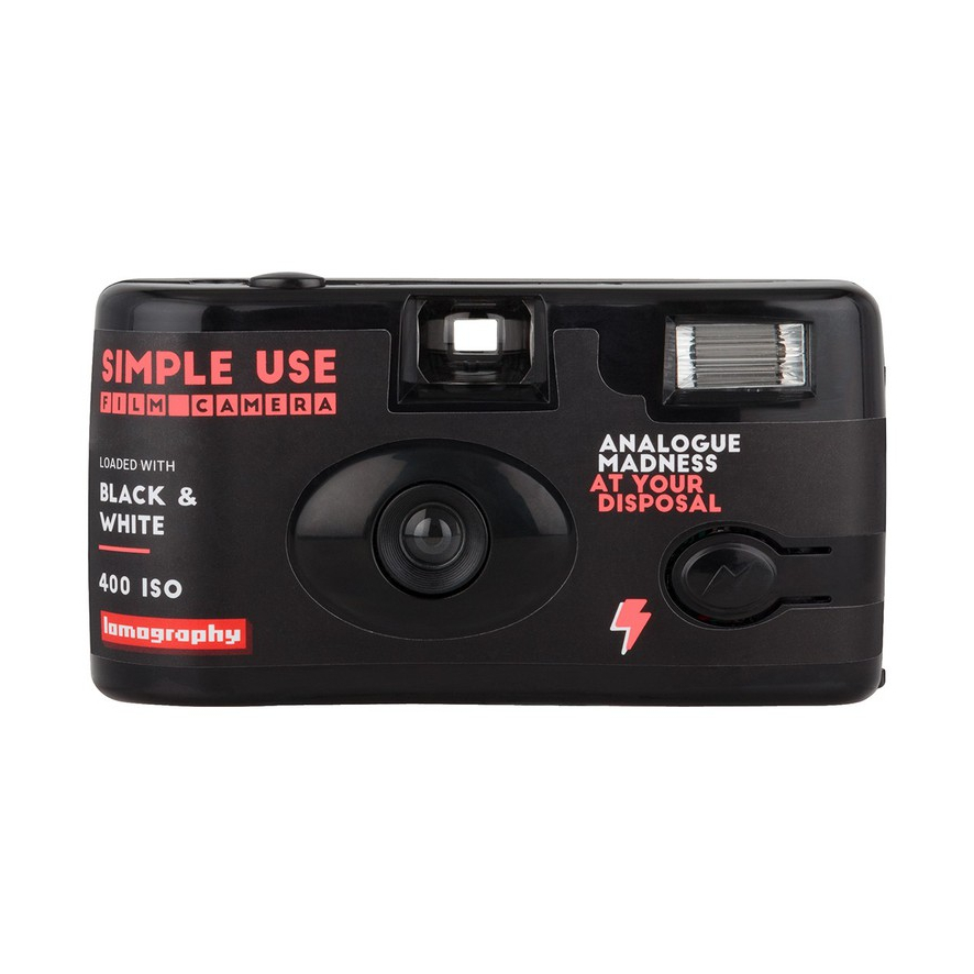 กล้องฟิล์ม Lomography Simple Use Reloadable Film Camera Black and White 35mm กล้องโลโม่ lomo