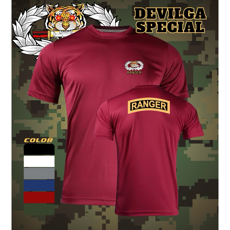 เสื้อยืดคอกลม จู่โจม RANGER แห่งกองทัพบก ผ้าไมโคร ซับใน ระบายอากาศดี - รูปที่ 4