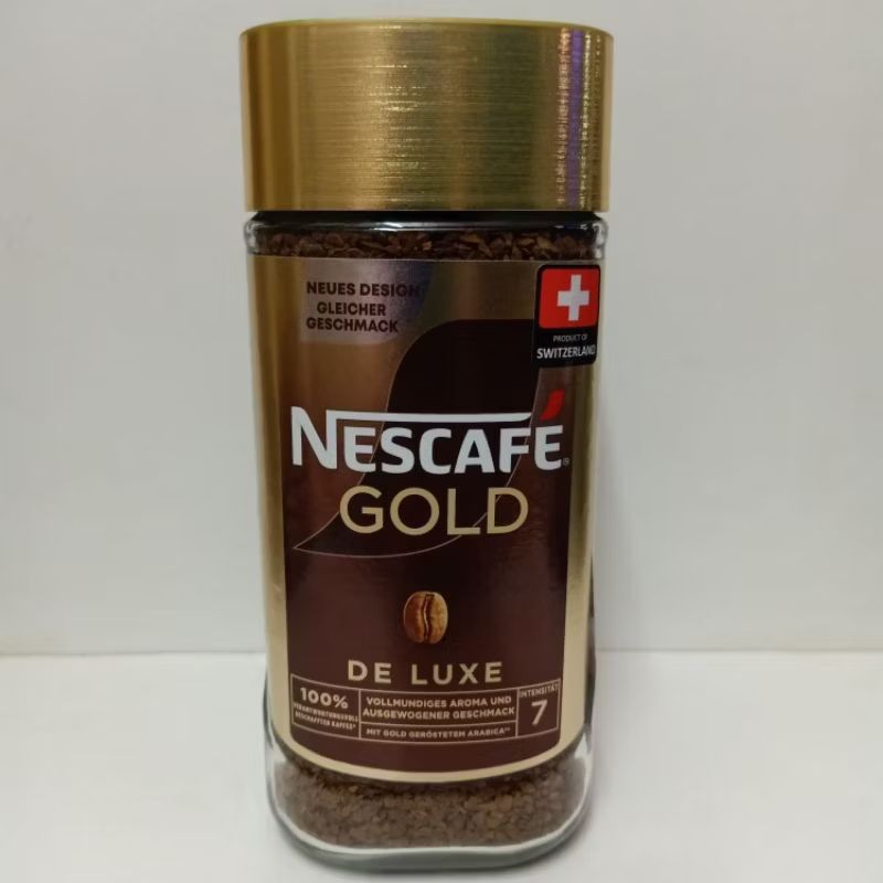 Nescafe Gold DE LUXE  EXP.2026(Switzerland) โกลด์ เดอ ลุกซ์ คอฟฟี่ (กาแฟสำเร็จรูปชนิดฟรีซดราย) 200 ก