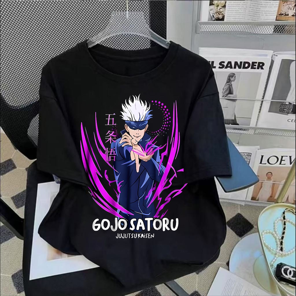 💥Flash Sale💥Jujutsu kaisen Gojo satoru เทรนด์ เสื้อยืด ผ้าฝ้ายแท้ เป็นที่นิยม แนวโน้ม นักเรียน