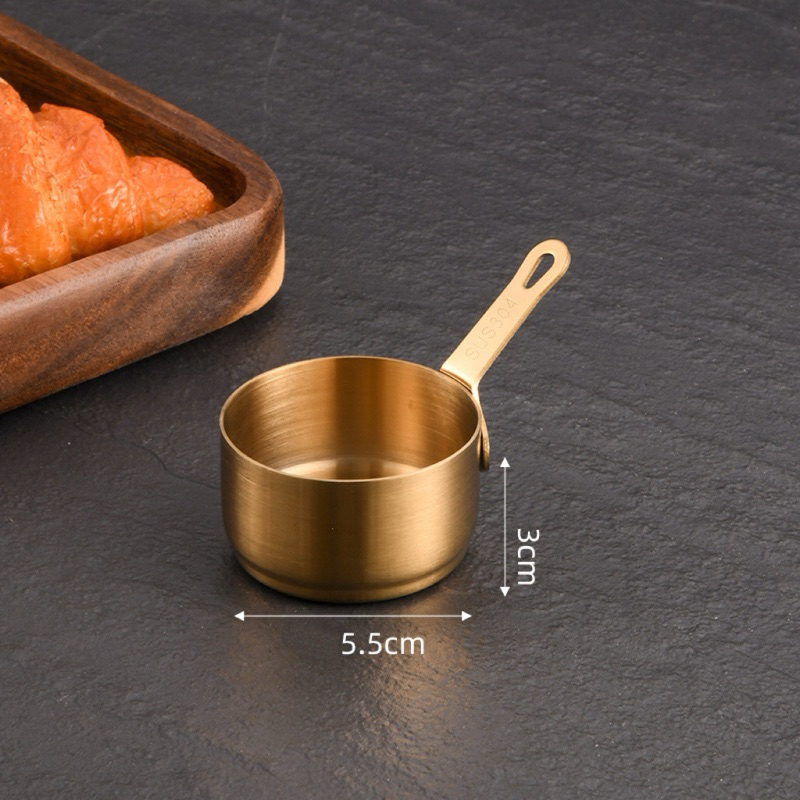 🔥 ส่งจากไทย 🇹🇭 ถ้วยน้ำจิ้มสแตนเลส 304 ถ้วยใส่เมล็ดกาแฟ ถ้วยซอสแบบมีด้ามจับ ขนาด 60ml. และ 100ml. - รูปที่ 4