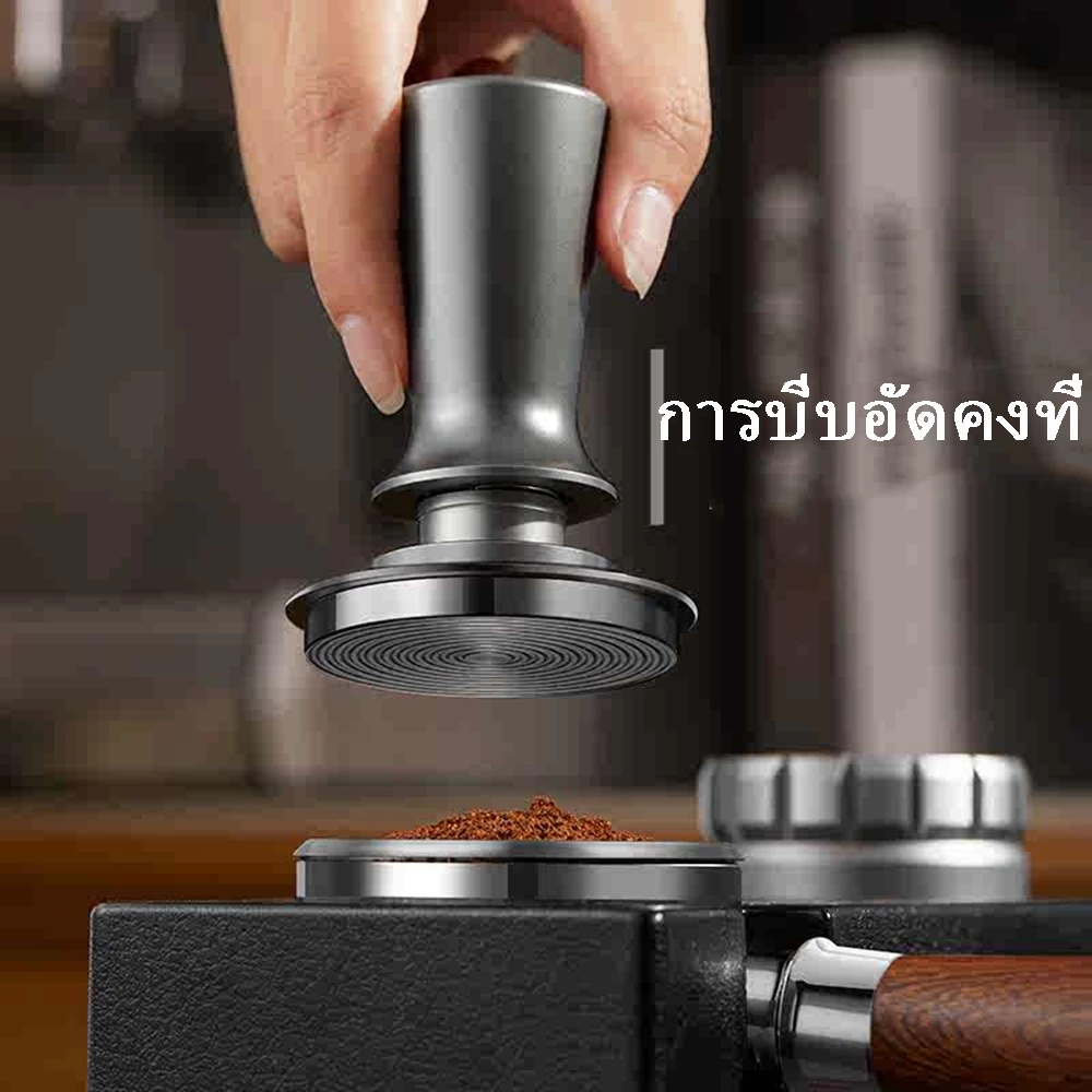 การจัดส่งในพื้นที่| 51 มม.53 มม.58 มม.พร้อมสปริงสอบเทียบโหลด Espresso Tamper,ผงกาแฟกดค้อนสแตนเลสกาแฟ tamper
