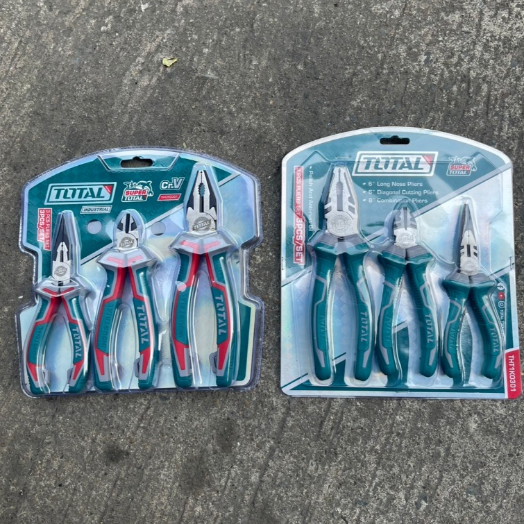 Total คีม  ชุดคีม 3ตัว/ชุด งานเบา/งานหนัก THT1K0301 THT2K0301 THT1K0311 คีมชุด คีมปากจิ้งจก คีมปอกสา