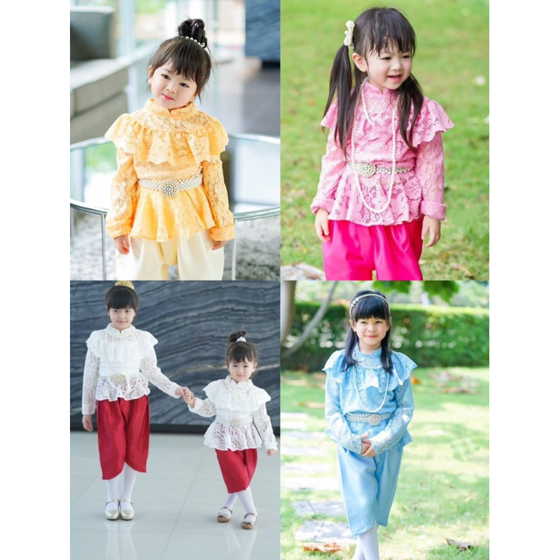 เสื้อลูกไม้เด็ก รุ่นวนิดาแขนยาว